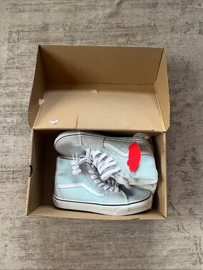 Vans High-Top Sneakers in Light Blue and White New in box